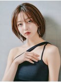 【スタイリング簡単☆】韓国風大人ボブ☆切りっぱなし