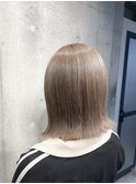 【下北沢】ミルクティーグレージュ/切りっぱなしボブ