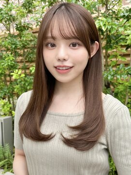 ミラリー トウキョウ(Mirareee Tokyo) 20代30代40代◎前髪パーマ韓国風巻きくすみベージュお団子ヘア