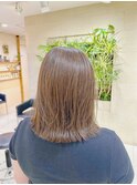 切りっぱなしボブ/オリーブベージュ