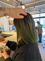 ルーム(Loom.)&nbsp;デザインカラーコントラストハイライト切りっぱなしボブ