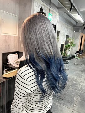 シャンプーボーイ ヒノ(SHAMPOO BOY Hino) シルバー×グラデーションブルー