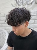 メンズパーマツイストスパイラルパーマ波巻きスパイラルパーマ
