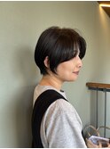 前下がりショートボブ/ブルーブラックカラー