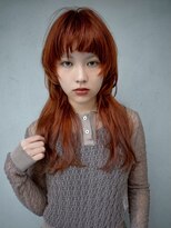 ギークス(GEEKS)&nbsp;【GEEKS渋谷】マッシュウルフ/ハッシュカット/オレンジ/レイヤー