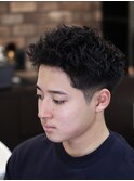 ピンパーマスパイキー[メンズ/フェード］