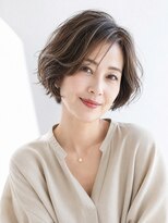 ティータ(teeta)&nbsp;丸型カバー★白髪ぼかし×ニュアンスパーマ
