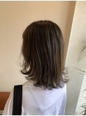伸ばしかけボブ×ベージュマット