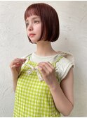 ACE  横浜　オン眉ボブ×艶感ブラウン