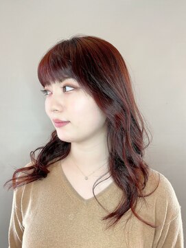シンカ 六本木(SHINKA) ワインレッドロングレイヤード