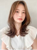 外ハネくびれヘアグラデーションカラー大人可愛い#84_0918//
