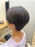 マッシュショート×グレージュカラー