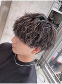 ブリーチカラーツイストスパイラルパーマメンズパーマメンズヘア
