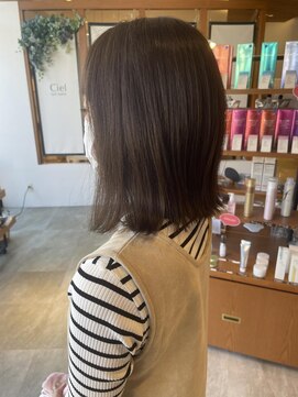 サラビューティーサイト 志免店(SARA Beauty Sight) 30代40代大人可愛い外はねベージュボブ☆山之内