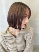 ロンドルーチェ 心斎橋(Lond luce)&nbsp;ダークアッシュ/ミディアムレイヤーカット［髪質改善/縮毛矯正］