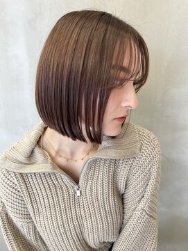 ロンドルーチェ 心斎橋(Lond luce) ダークアッシュ/ミディアムレイヤーカット［髪質改善/縮毛矯正］