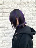 ネオンブルーヴァイオレットのセクションカラーでパーソナルデザ