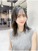 ☆韓国シースルーバングアッシュカラー大人前髪