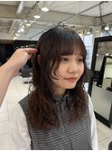 △大人可愛い癖毛風ロングウルフパーマデジタルパーマ