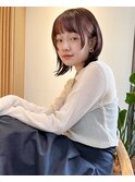 中川　前髪カット顔まわり似合わせ外ハネくびれレイヤーミディ