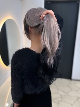 ラピス 福岡天神店(Lapis) エクステで裾カラー