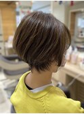 ショート/髪質改善/白髪ぼかし/縮毛矯正/イヤリングカラー