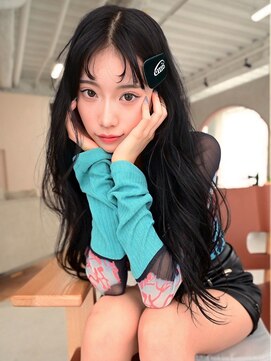 アンジェリカ 岡山店(ANGELICA) ANGELICA  韓国風巻き髪ロング クリアブラック