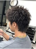 スパイキーショートパーマ/メンズ/刈り上げ/眉毛/ツイスト