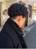 #ベリーショート#ダークアッシュ#ニュアンスパーマ#韓国マッシュ