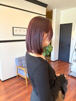 スリー バイ ザサロンフジサワ(THREE by the salon fujisawa)&nbsp;ピンクレッドボブ