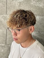 ニアウ 伊勢崎連取店(Niau)&nbsp;スペインカールメンズデザインカラーハイライト