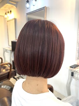スニップヘア(snip hair) 赤味ブラウンカラー
