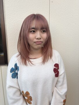 メロウ(mellow) ダブルカラー×ハイトーンピンクベージュ