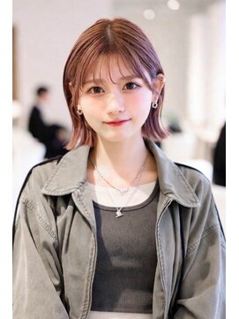 エルサリープアネックス 神戸三宮(Elsaleap annex) 【ショートカット/ボブ】韓国ボブ×ピンクベージュ