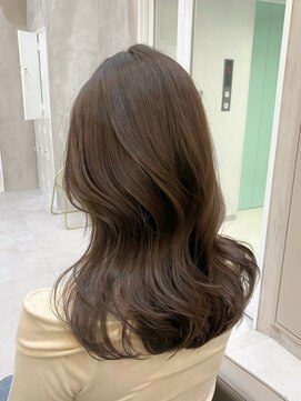 ジーナ 新宿(Zina) ブリーチなしカラー/透明感カラー/グレージュ/ベージュ/韓国ヘア