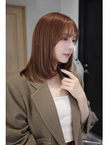 ノイ(noi)&nbsp;顔周りレイヤーカットくびれヘアミルクティーベージュカラー韓国