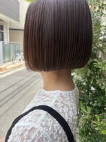 スエード(suede) 【suede】 切りっぱなしボブ 白髪ぼかし イルミナカラー