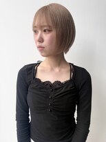 ロックス バイ マグ 松本(rocks BY MAG)&nbsp;ブリーチミルクティーベージュショートボブ◎透明感カラー