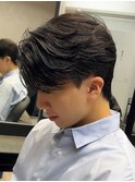 マッシュ/黒髪/ナチュラルマッシュ/メンズ/ツーブロック