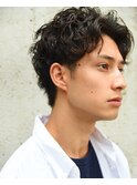 大人のカジュアルパーマ(ネープレス ビジカジ ツーブロック)
