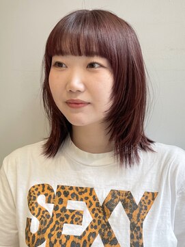 ネオリーブギンザ 銀座店(Neolive GINZA) レイヤーカット/レッドブラウン/ワイドバング【銀座】