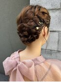 【 結婚式参列ヘア × 金箔アレンジ × フルアップ 】浅野美紀