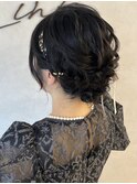 ショートアレンジ/結婚式ヘア／お呼ばれアレンジ