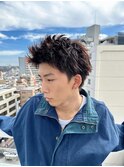 波巻きパーマ