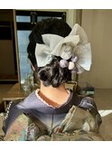 ゆるふわシニヨンアレンジ