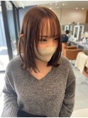 まろみグレージュ/ミディアムレイヤー