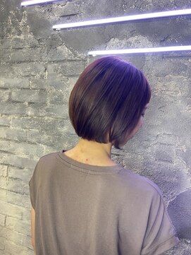プライズ アイリス 池袋東口店(prize Iris) ショートボブタンバルモリ池袋韓国ヘアラベンダーグレージュ
