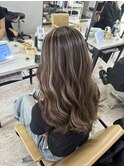 ハイライトカラーくびれヘア夏ケアブリーチレイヤーカット所沢