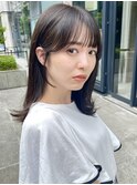 ナチュラル小顔前髪あり後れ毛サイドバング結べるボブくびれヘア