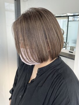 ジービージー(GBG) くびれショートボブ40代50代グレイカラー白髪染め白髪ぼかし